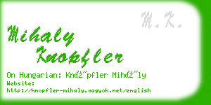 mihaly knopfler business card